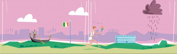 Layout Internetspiel für Sponsoren der Olympischen Spiele
